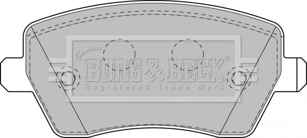 BORG & BECK Комплект тормозных колодок, дисковый тормоз BBP1807